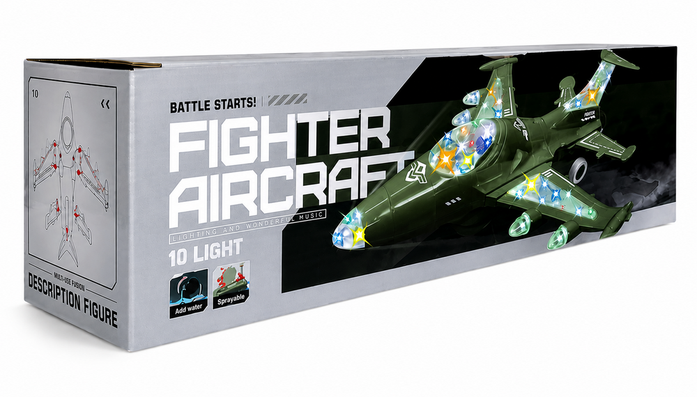 Fighter Aircraft - Straaljager met rookspray en Licht effecten - Zelf rijdend