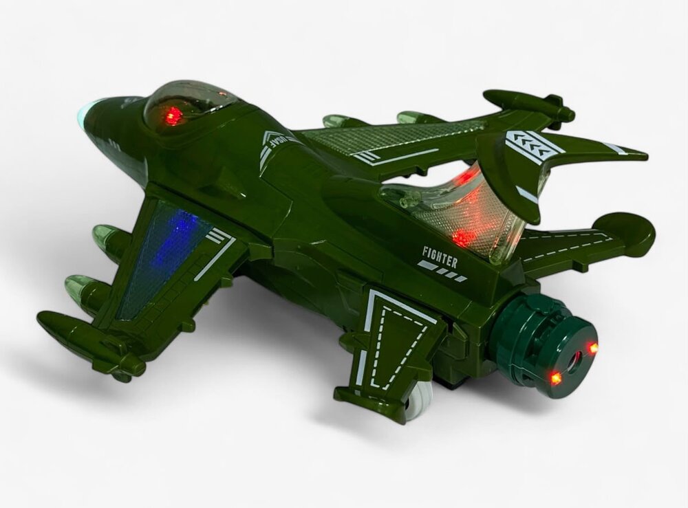 Fighter Jetcraft - Jet fighter with smoke spray and light effects - Self-driving