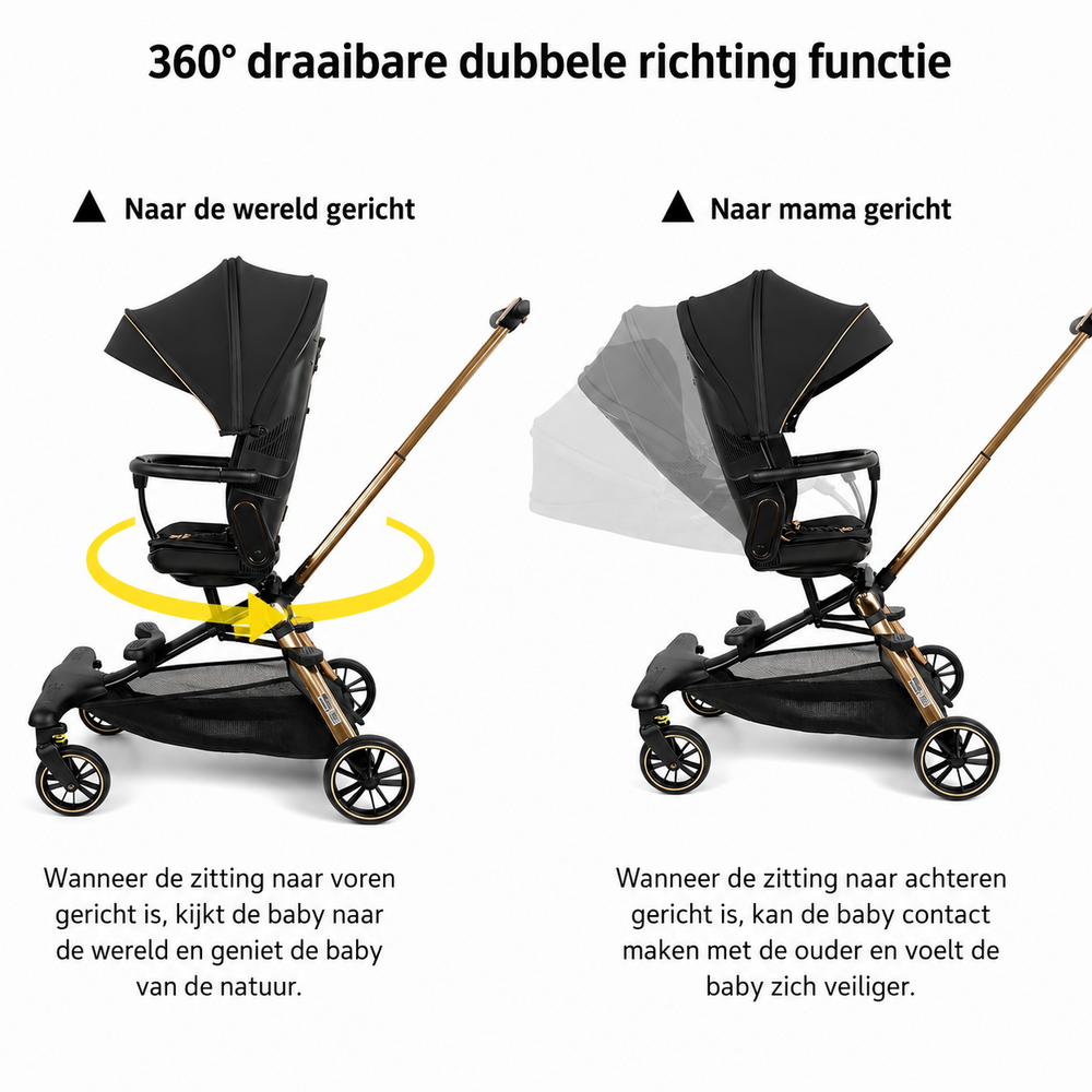 Baobaohao V16 Buggy beige &ndash; Luxe, Lichtgewicht &amp; Inklapbare Kinderwagen voor 0-3 Jaar Z