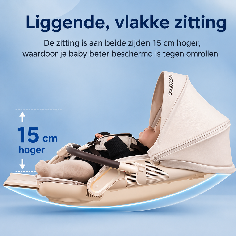 Baobaohao V16 Buggy beige &ndash; Luxe, Lichtgewicht &amp; Inklapbare Kinderwagen voor 0-3 Jaar