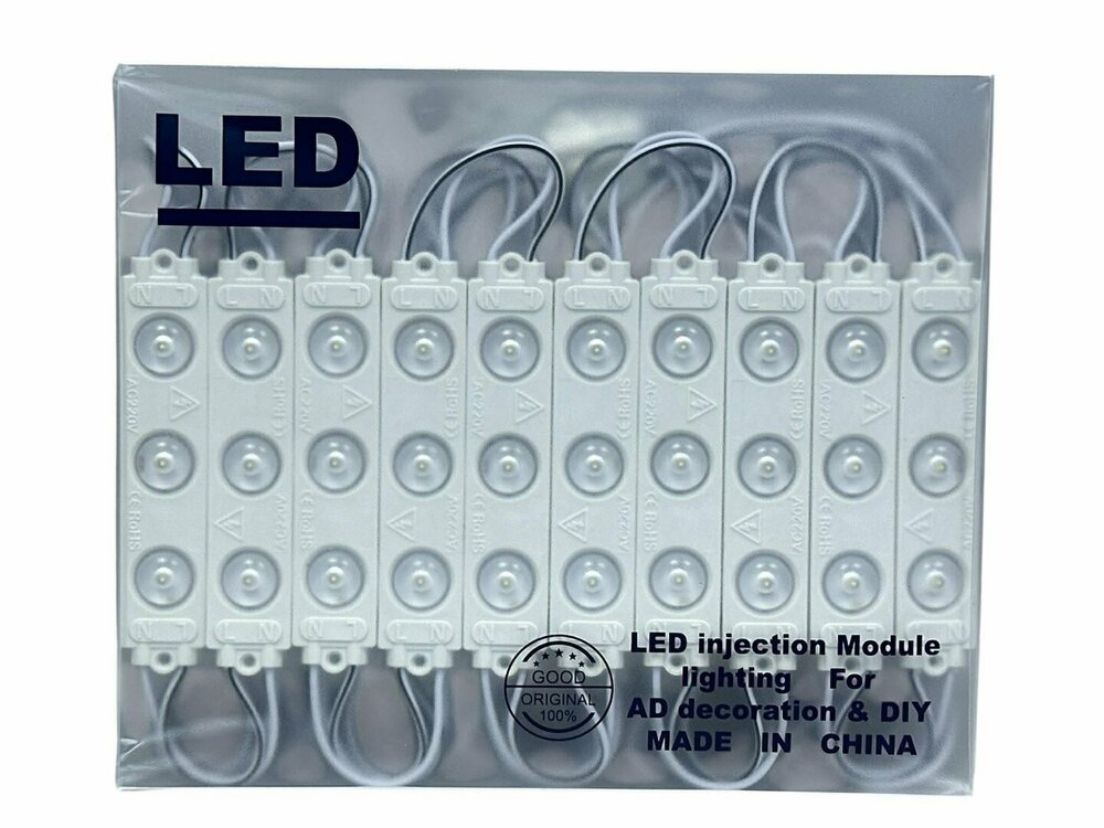 LED reclame lamp - 220V SMD LED Module Wit &ndash; 6000K Daglicht Wit &ndash; Voor Reclameletters &amp; Lichtbakken
