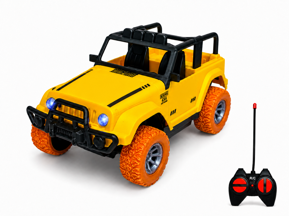 Extreme Sport Car - RC Car - Yellow - Rechargeable Battery + USB Charger