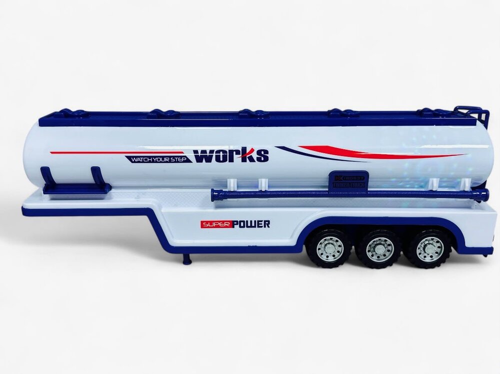 RC Long Vehicle Truck - XXL afstand bestuurbaar Tankwagen met Verlichting, Geluid en Afneembare Tanktrailer &ndash; 55 cm