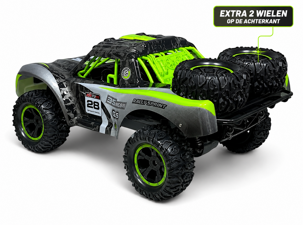 RC Offroad Rally Sprint 35 Mega 1:10 &ndash; 42CM RC Auto  - Extra Reservewielen &amp; 2.4GHz Afstandsbediening