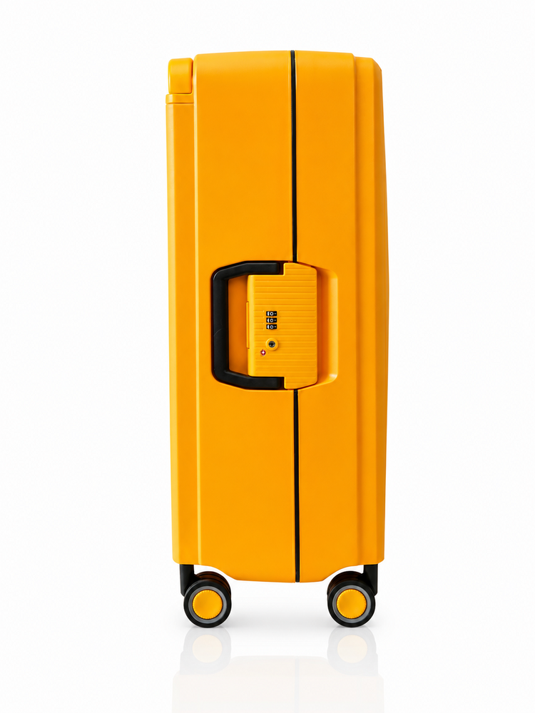 Bubule harde koffers Oranje - set 3 stuks - TSA Slot - brede handgreep - Hardcase 