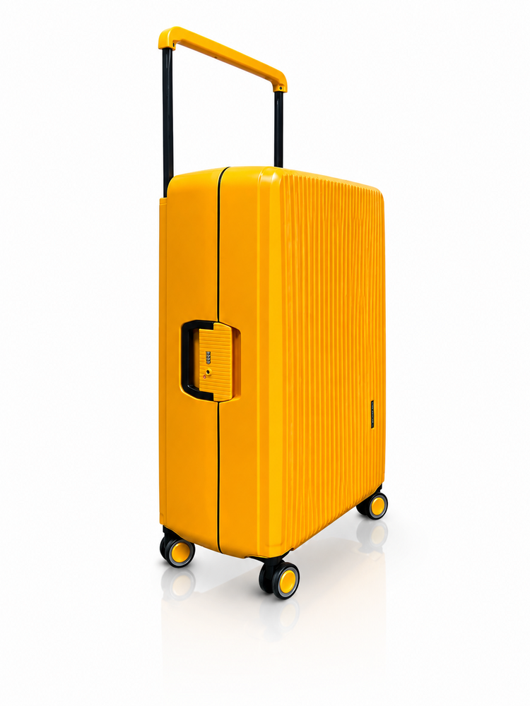 Bubule harde koffers Oranje - set 3 stuks - TSA Slot - brede handgreep - Hardcase 