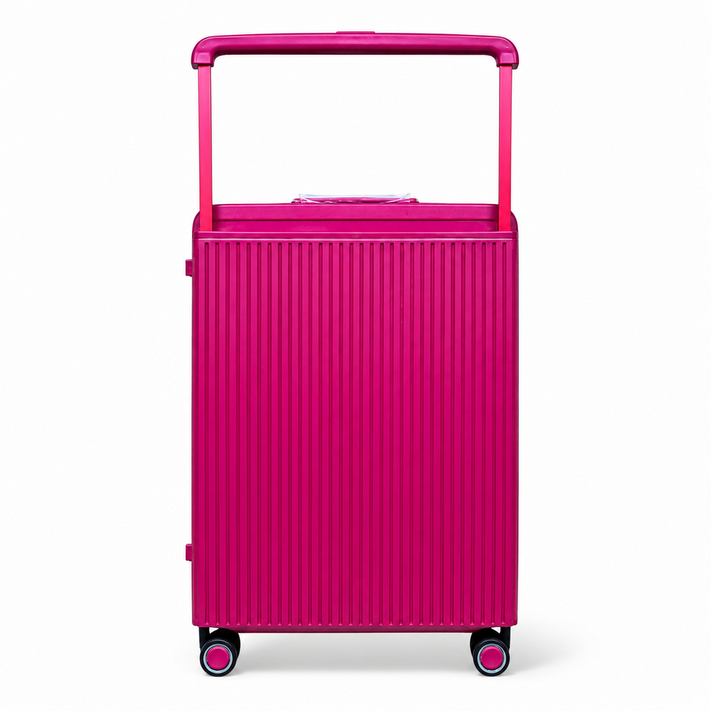 Hardcase koffer Handbagage  Donker roze - 55 cm - TSA Slot - brede handgreep Bubule 