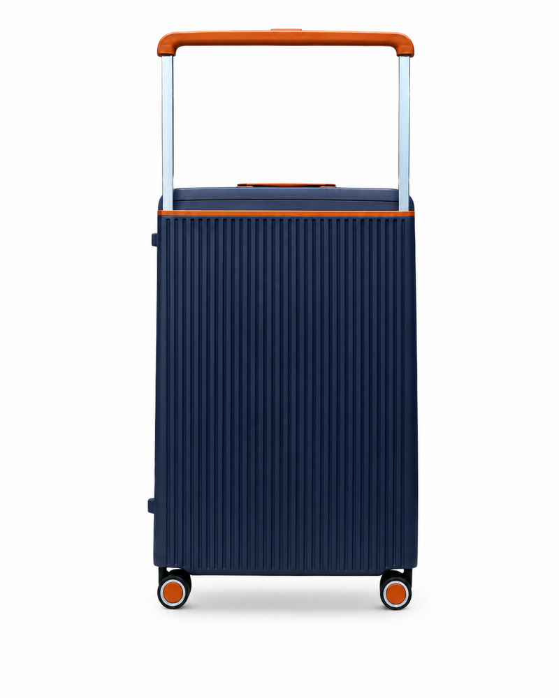 Bubule Hardcase suitcase set steel blue - 3 pieces - TSA lock - wide handle