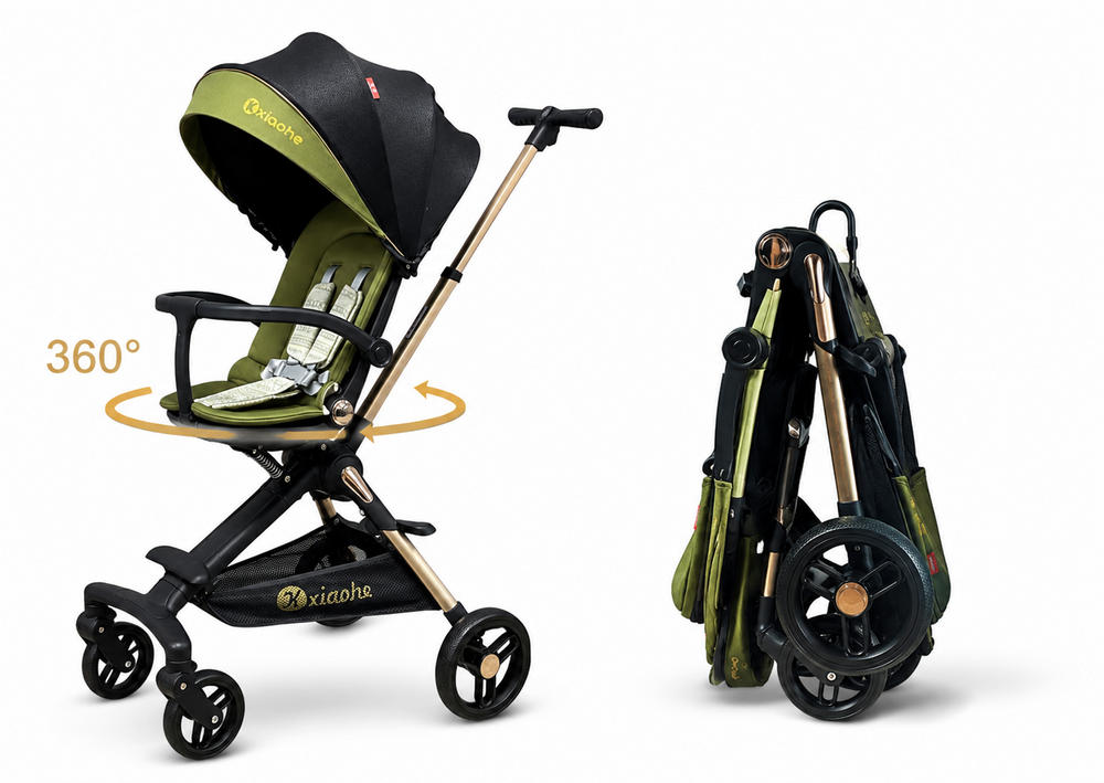 Kinderwagen Kxiaohe  K3 Buggy - Luxe, Lichtgewicht &amp; Inklapbare vanaf 6 maanden - Zwart Groen