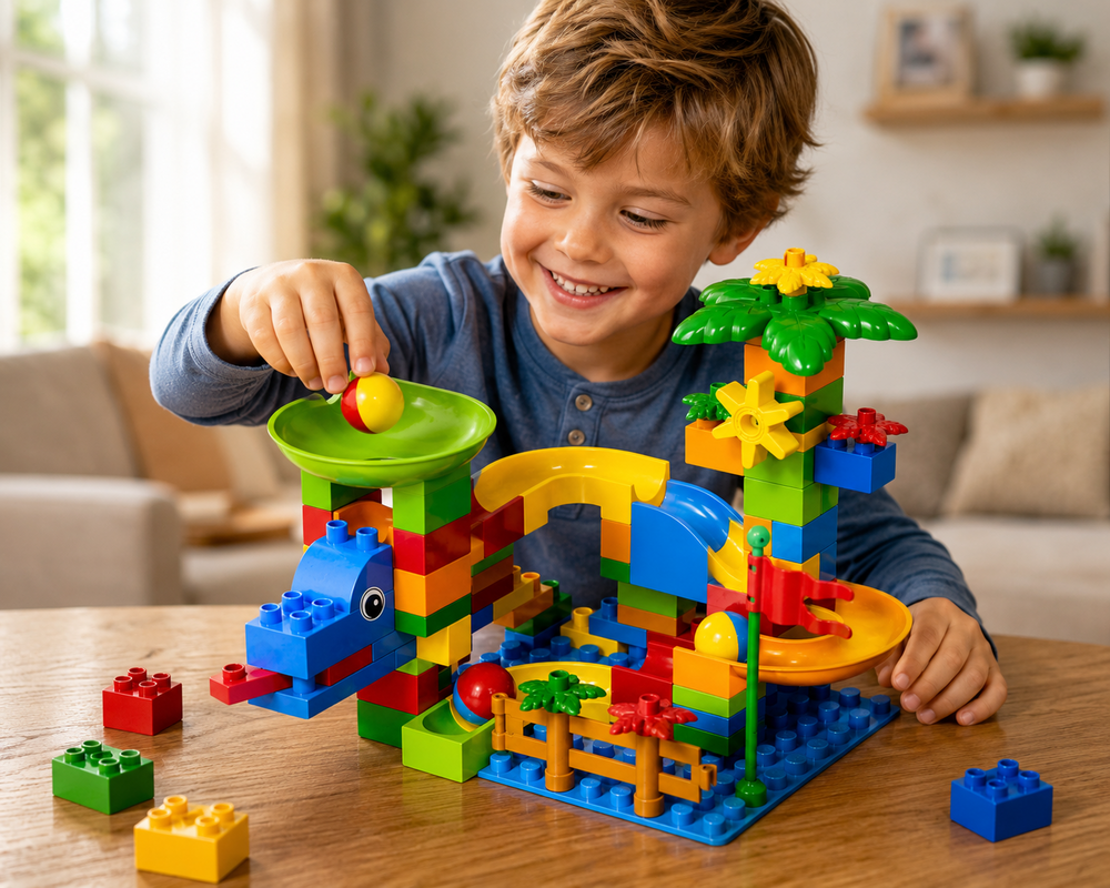 Knikkerbaan Bouwset 102 Stuks &ndash; Creatieve Bouwset voor Kinderen vanaf 3 Jaar