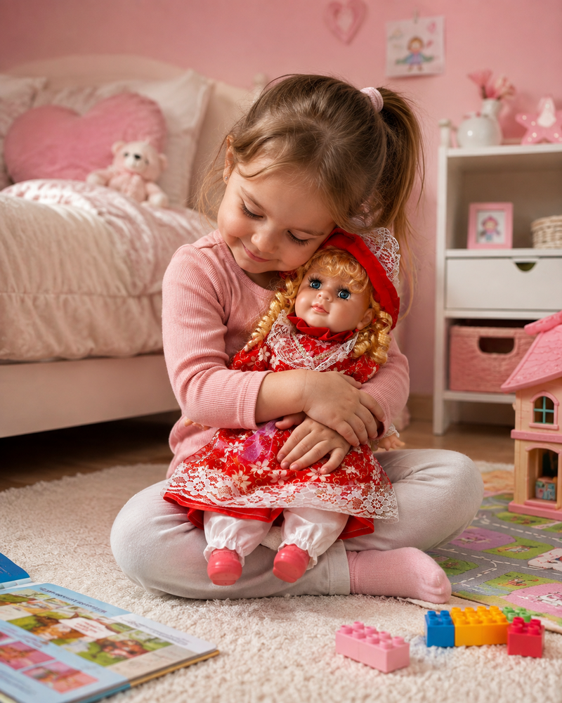 Knuffel pop - Schattige en zachte pop met geluid - 57 CM