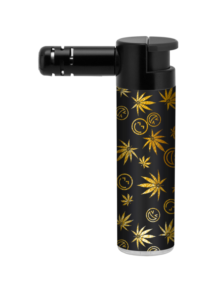 Unilite&reg; Jet Flame Havanna Cannabis Gold  - Wind Aanstekers &ndash; 12 stuks