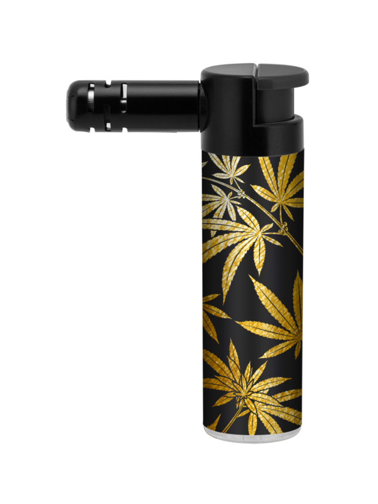 Unilite&reg; Jet Flame Havanna Cannabis Gold  - Wind Aanstekers &ndash; 12 stuks