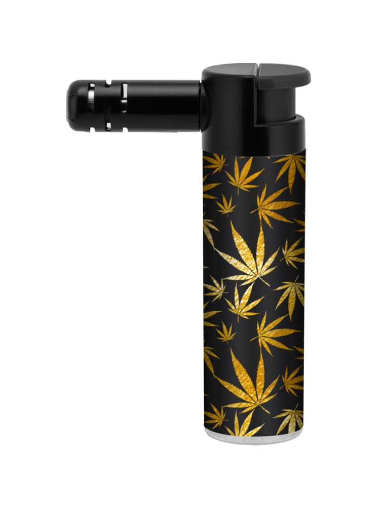 Unilite&reg; Jet Flame Havanna Cannabis Gold  - Wind Aanstekers &ndash; 12 stuks