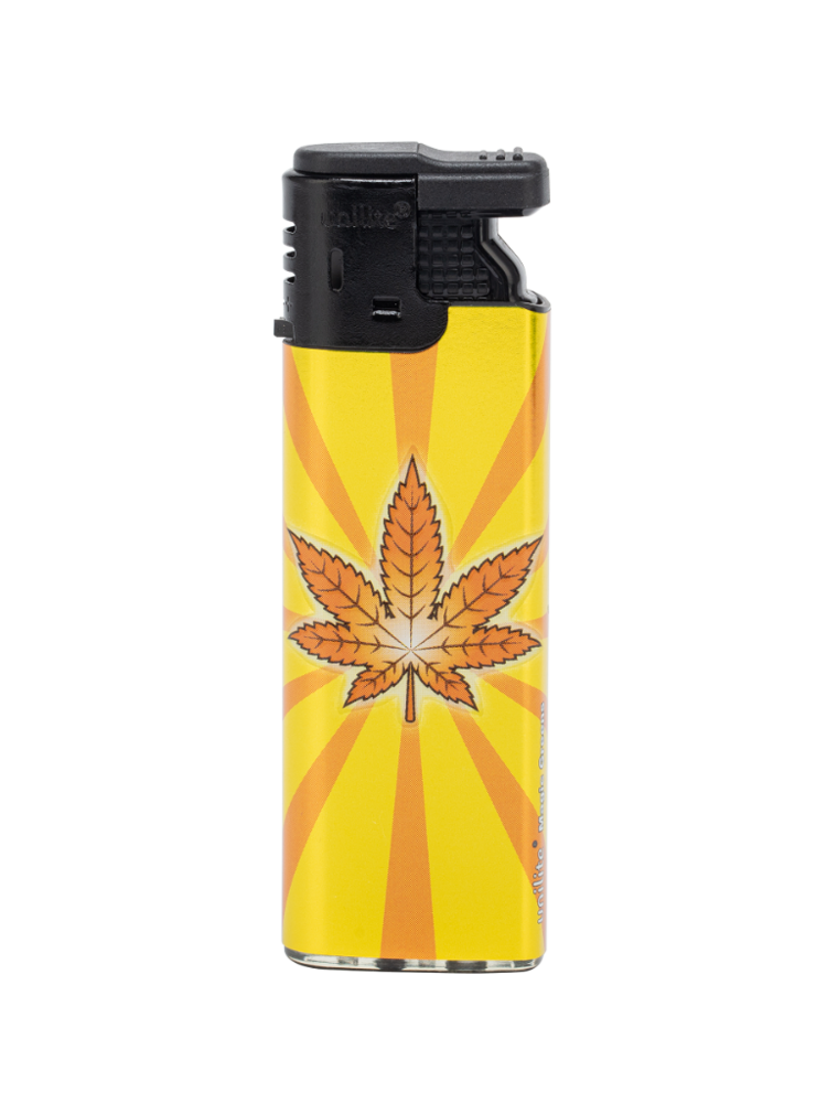 Powerful Turbo Lighters 50 pieces in tray - Magic Greens Cannabis print Unilite&reg;