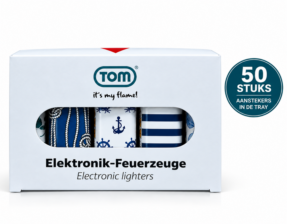 Tom&reg; Poseidon Aanstekers &ndash; Zee Design &ndash; 50 stuks