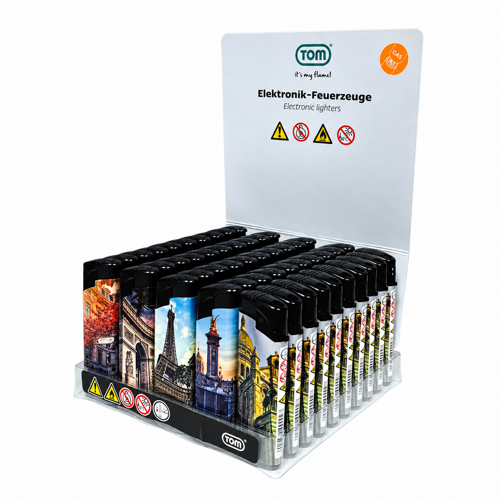 Aanstekers met zacht vlam - klik model - Golden Hour Monumenten Design &ndash; 50 Stuks