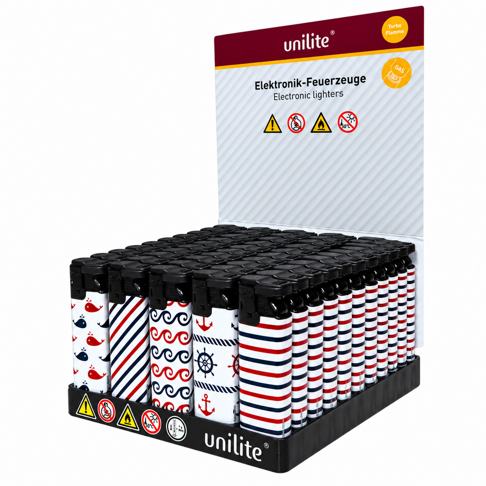 Unilite&reg; Neptune Turbo Vlam Aanstekers &ndash; 50 Stuks