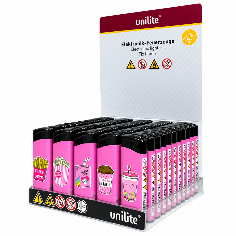 Unilite&reg; M-7 Girly Aanstekers &ndash; Navulbaar &ndash; 50 stuks