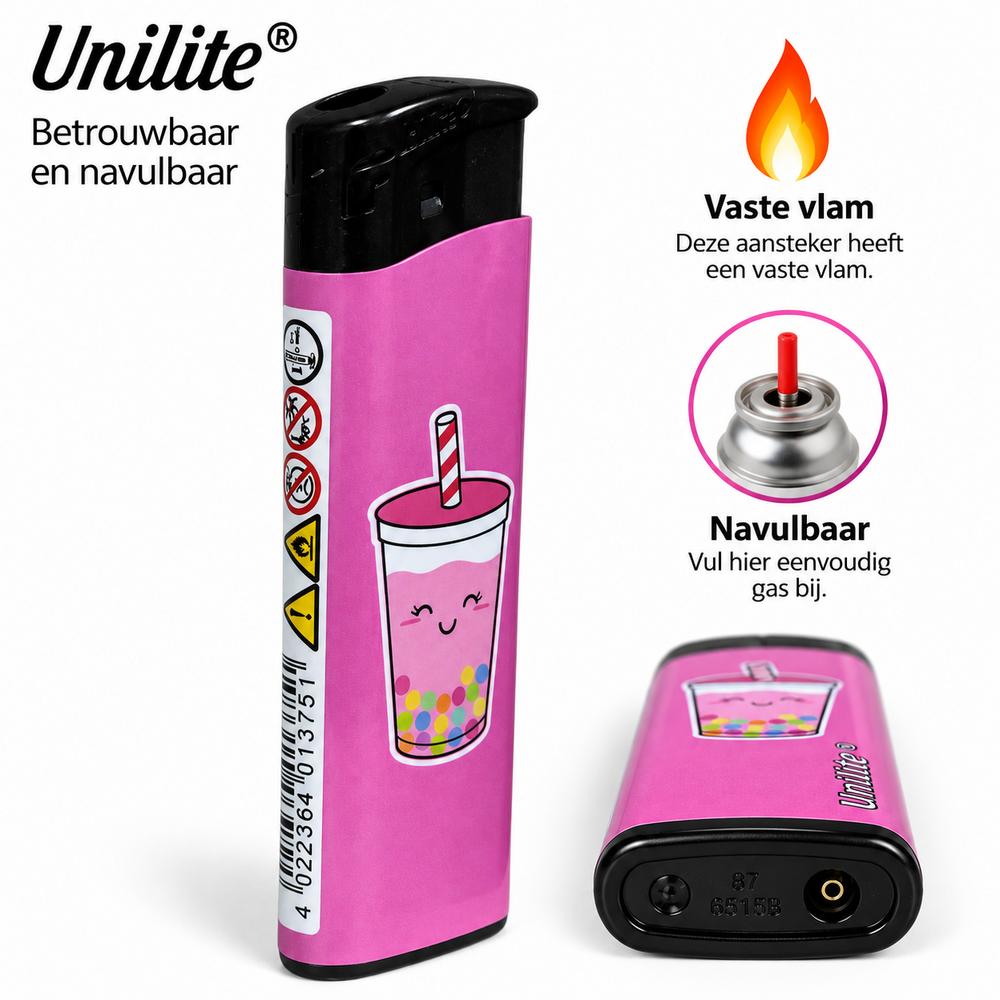 Unilite&reg; M-7 Girly Aanstekers &ndash; Navulbaar &ndash; 50 stuks