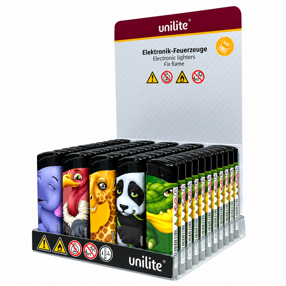 Unilite&reg; M-7 Jungle Aanstekers &ndash; 50 stuks in tray - Zachte Vlam
