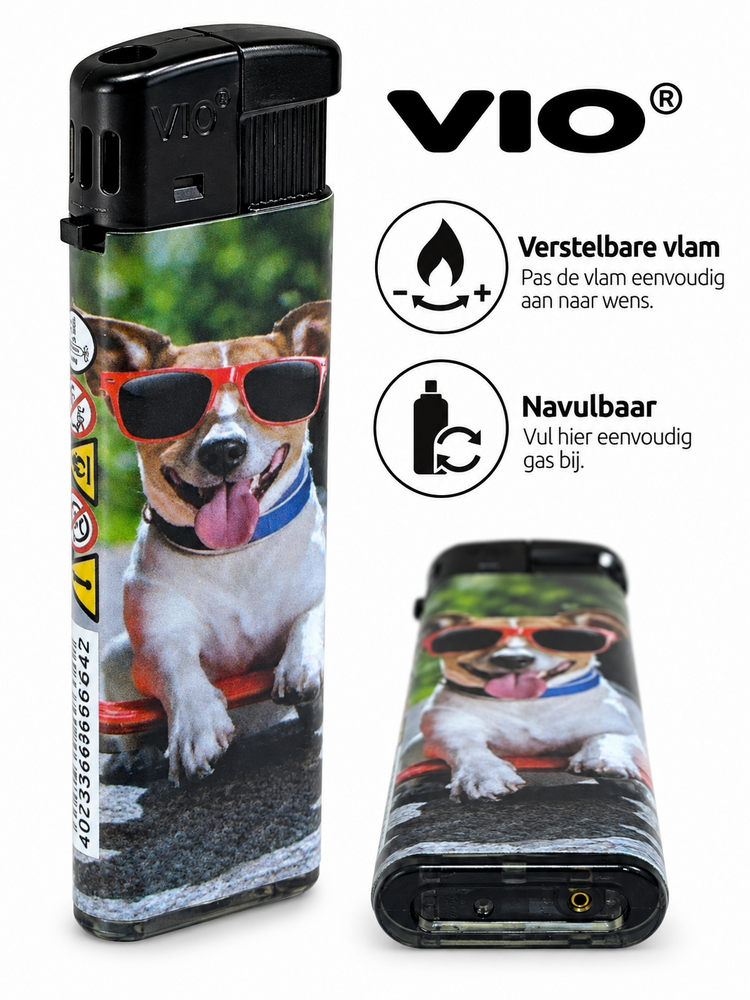 Aanstekers met Hondjes &amp; Puppies print - 50 stuks in Tray &ndash; Navulbaar 