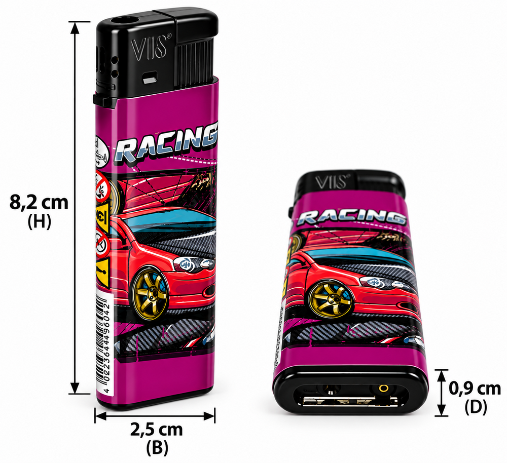 Aanstekers - 50 stuks - Auto Racing Design &ndash; Navulbaar &ndash; Zachte Verstelbare Vlam