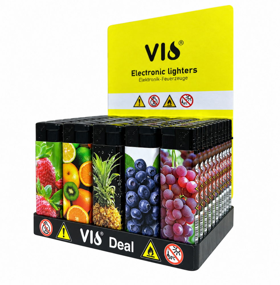 Aanstekers Click 50 stuks met fruitprint