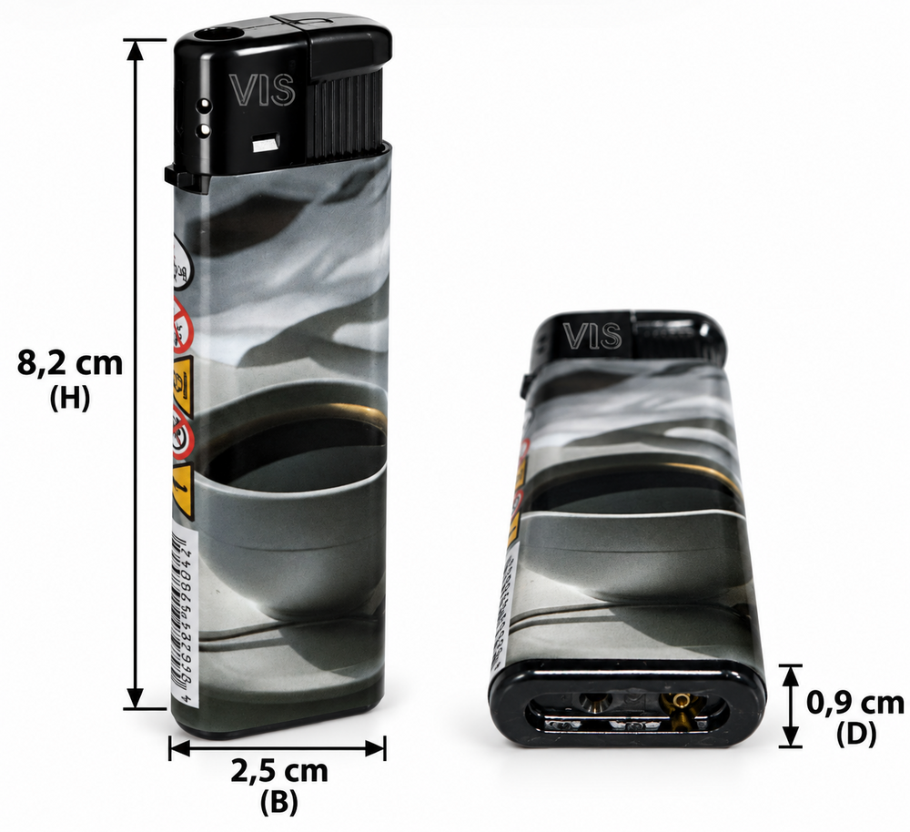 Lighters 50 pieces - Coffee print - click lighter - Coffee