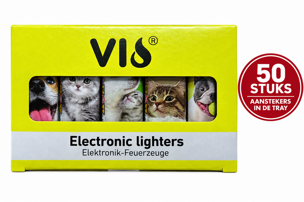 Cute Animal Lighters - Refillable &amp; Adjustable Lighter - Pack of 50