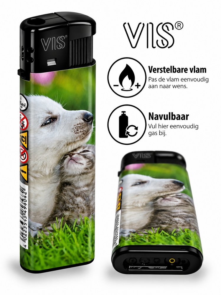Cute Animal Lighters - Refillable &amp; Adjustable Lighter - Pack of 50
