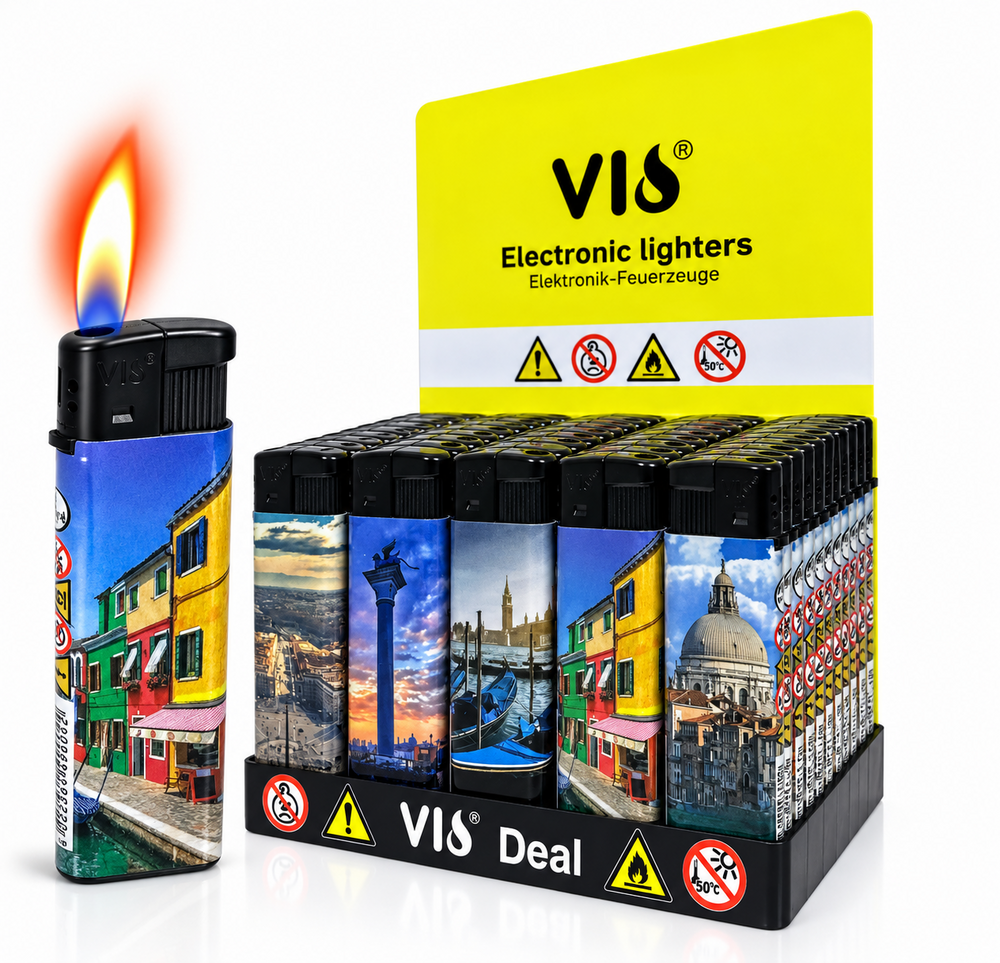 Klik Aanstekers 50 in tray navulbaar- monumenten print - deal aanstekers