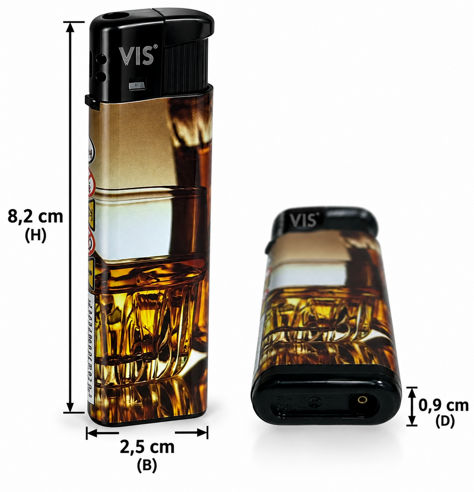 Aanstekers met Whisky print - 50 stuks