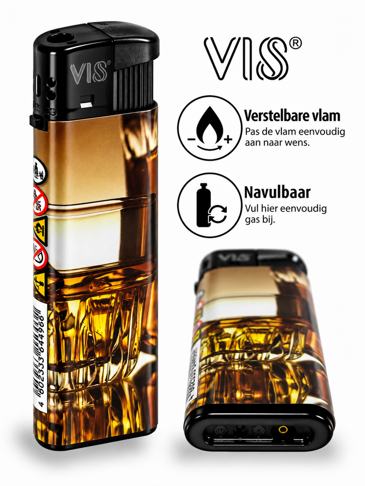 Aanstekers met Whisky print - 50 stuks