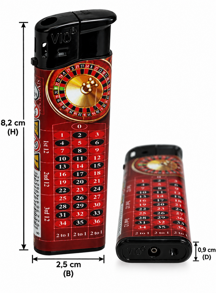 Aanstekers 50 stuks - navulbaar - Casino klik aansteker - Vio lighter