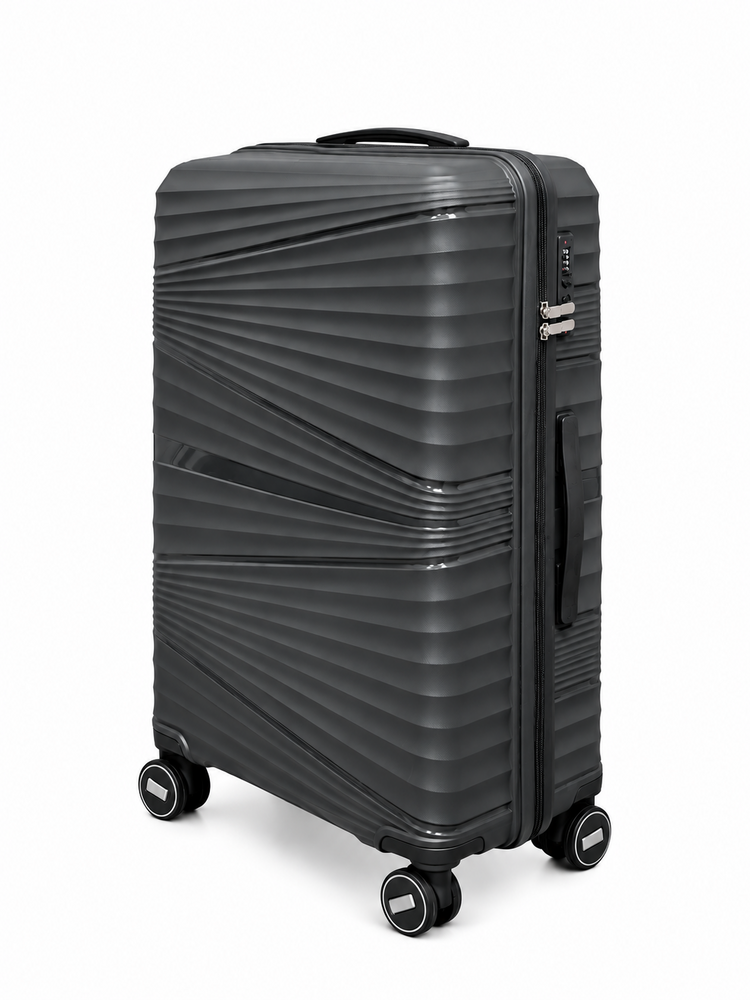Groot koffer hemels zwart  65cm - tot 28kg - 4 spinner wielen