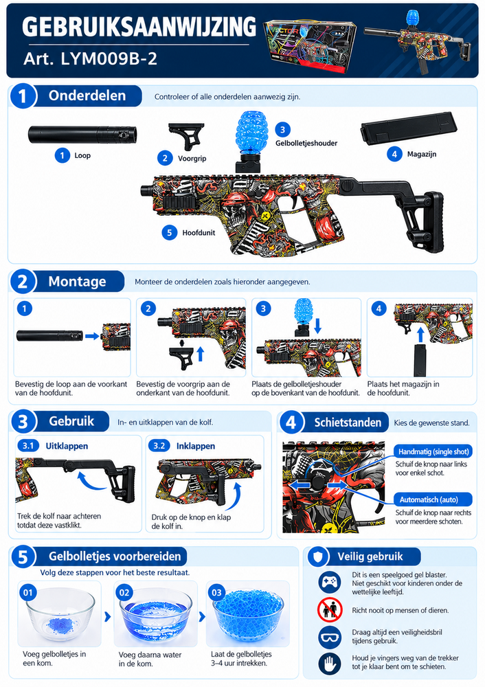 Space Vector Assualt blaster - compleet set - oplaadbaar - 72 CM