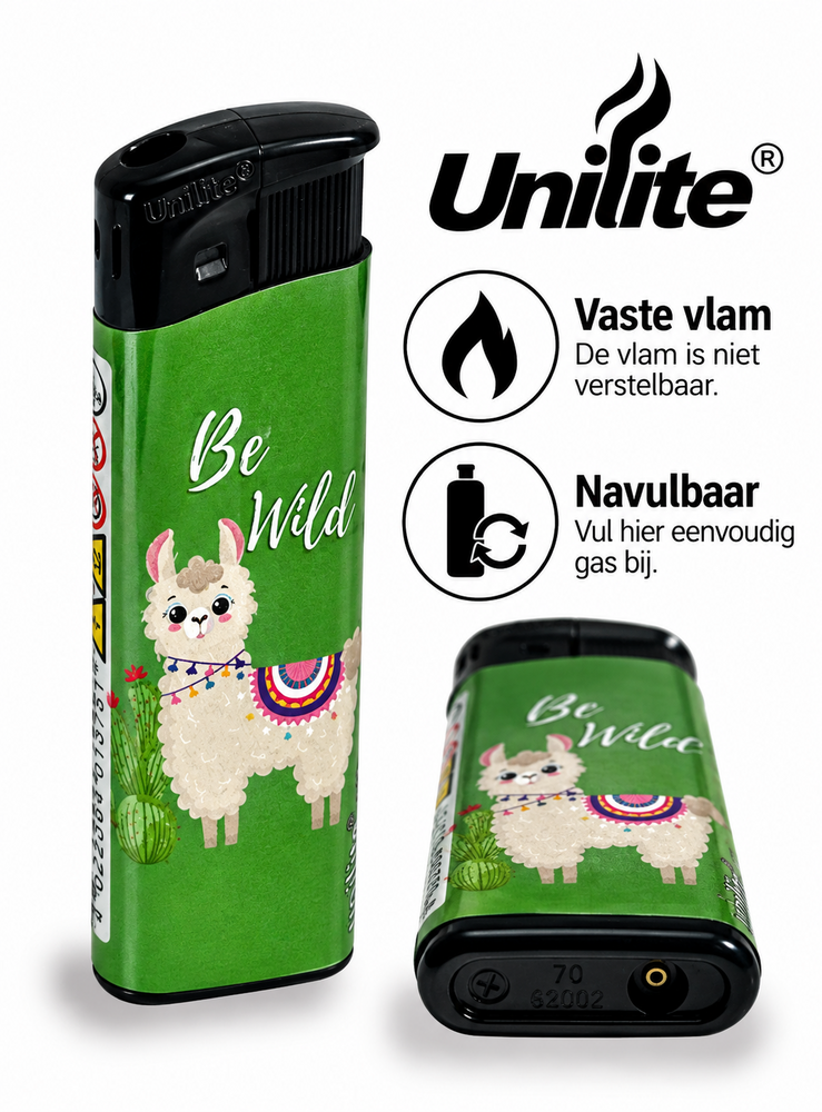 Aanstekers &ndash; Alpaca lama Print - met vaste vlam 50 stuks