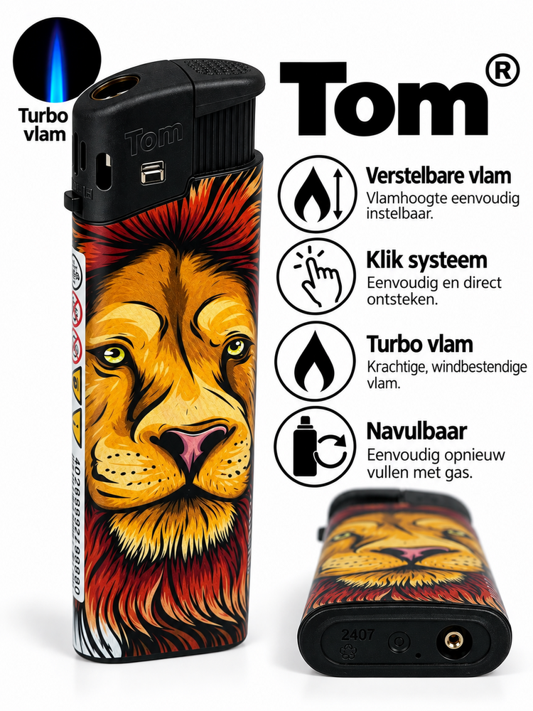 Jet flame aanstekers - turbo aansteker -  50 stuks - Lion