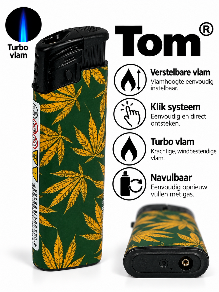 Jet flame aanstekers - turbo aansteker -  50 stuks - Cannabis
