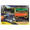 Electric train - Classic - With wagons, track and LED light - Railway wagon - 9 parts (74X74 cm)