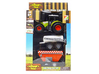 Tractor 2in1 werkvoertuig speelgoed - met geluid en licht - tank en laadbak -45CM