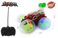 Rc stunt car - Acrobatische afstand bestuurbaar auto met 360&ordm; draaiende wielen - Oplaadbaar 17.5CM