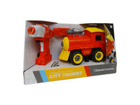 RC DIY trein speelgoed bouw set 24 stuks - 4in1 - afstandsbediening en schroefboormachine - City Tourist train 