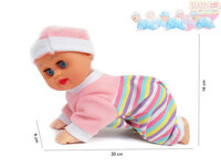 Crawling Baby - kruip babypop - kan kruipen en dansen - met geluid (20cm)