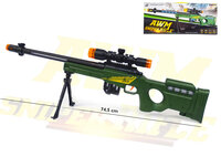 Sniper speelgoed geweer met led lichtjes, trilling en schietgeluiden - scherpschutters speelgoedgeweer  - Rifle AWM  74.5 CM