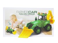 Tractor met frontlader en graafmachine - Hollandse landbouw tractor - Geluid en lichtjes ( 40CM) Farmer truck