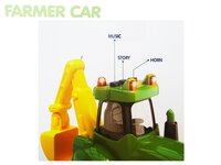 Tractor met frontlader en graafmachine - Hollandse landbouw tractor - Geluid en lichtjes ( 40CM) Farmer truck