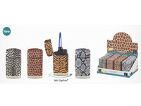 Jet Flame aanstekers  - turbo aansteker - 20 stuks in display - 360&deg; Animal print - soft touch