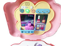 Toy box beauty set - 2 in 1 trolley and dressing table - with light and sound-beauty play pink